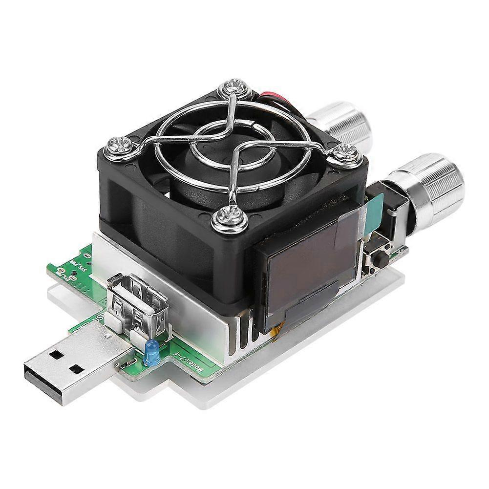 35W Adjustable USB Constant Current Electronic Load Battery Voltage Capacity Tester With LCD