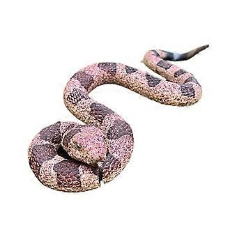 Große Klapperschlangenfigur, realistische, zusammengerollte Schlangenfigur mit detaillierten Schuppen und Zunge, flexibles, weiches Silikon-Wildtierspielzeug für Kinder zum Lernen und Spielen,