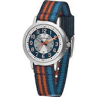 ATRIUM Children's Wristwatch Analog Quartz Boys Nylon A50-12 dark blue orange