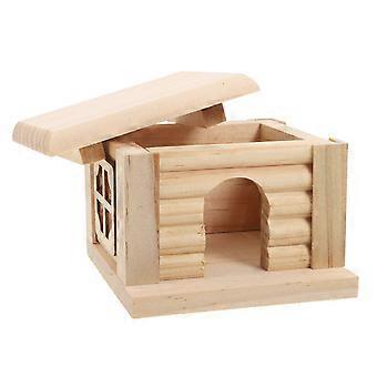 Hamsterhus i træ til smådyrs gemmested, 4 stk. legehus