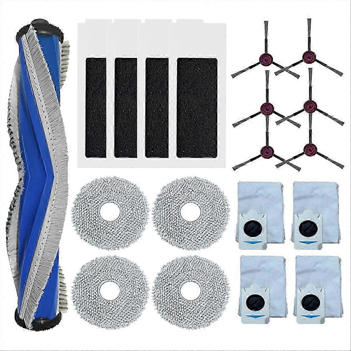 compatible withECOVACS DEEBOT T30S Main Side Brush HEPA Filter Mop Pad Dust Bag
