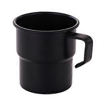 Copo portátil de aço inoxidável para camping, 300ml, preto, ideal para atividades ao ar livre.