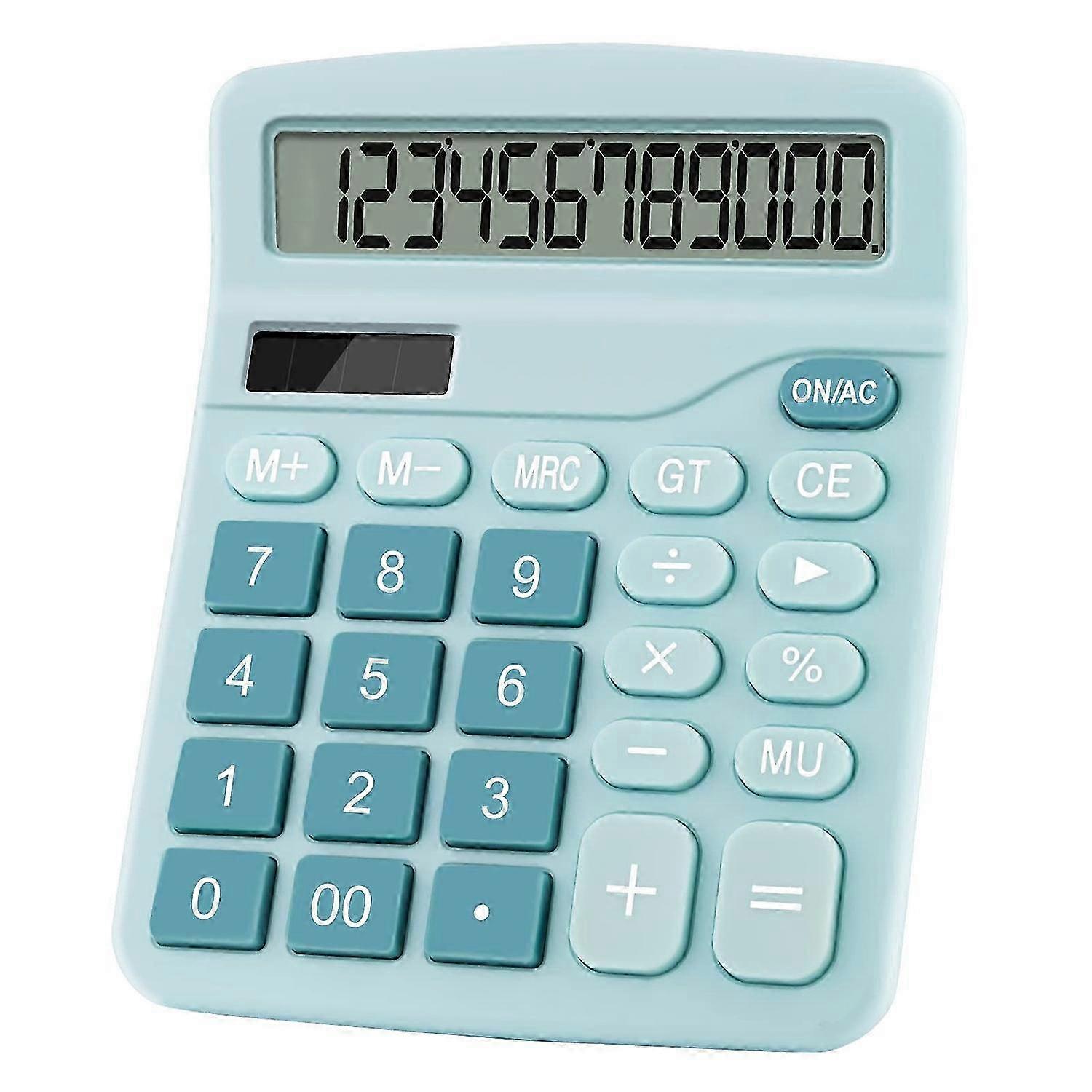 Dual Power Basic Desk Calculator (Pink)