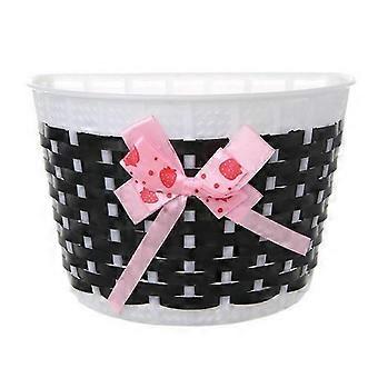 Child Bike Basket Plastic Knitted Flexible Durable Outdoor Use Easy To Detach 1Set