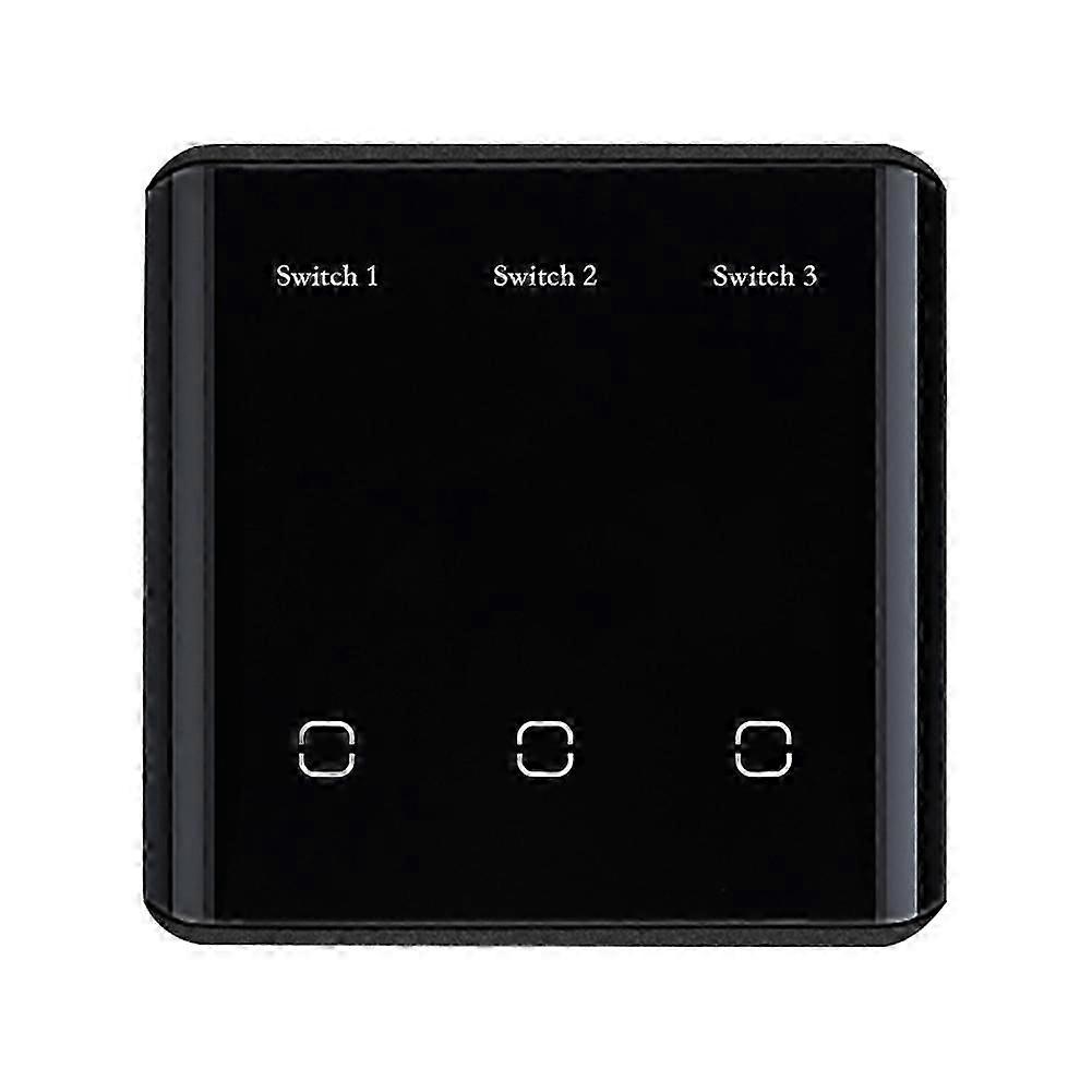 TUYA Smart ZigBee 3.0 Wireless Smart Touch Switch Light Emitting Diode Screen EU Plug Black