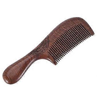 Unisex Sandalwood Comb Fine-Tooth Comb Wooden Handles Hair Comb
