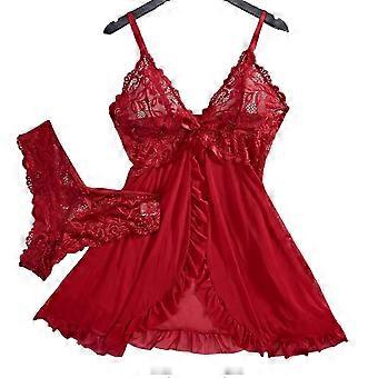 Elegant blonde chemise babydoll lingerisæt til kvinder. Sexet gennemsigtig natkjole til gaveidéer og dateaftener.