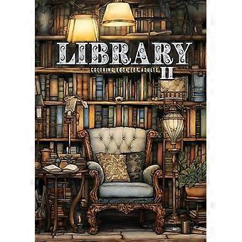 Library Coloring Book For Adults Vol. 2 Interior Coloring Book Room Design Color - Monsoon Publising - Paperback - en Book