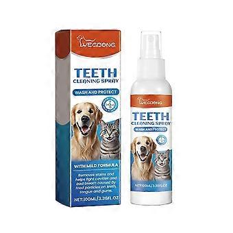 Pet Breath Freshening Spray 100ml - Tandsten & Luktkontroll för Hundar & Katter | Långvarig fräsch andedräkt, säker och skonsam munvårdslösning
