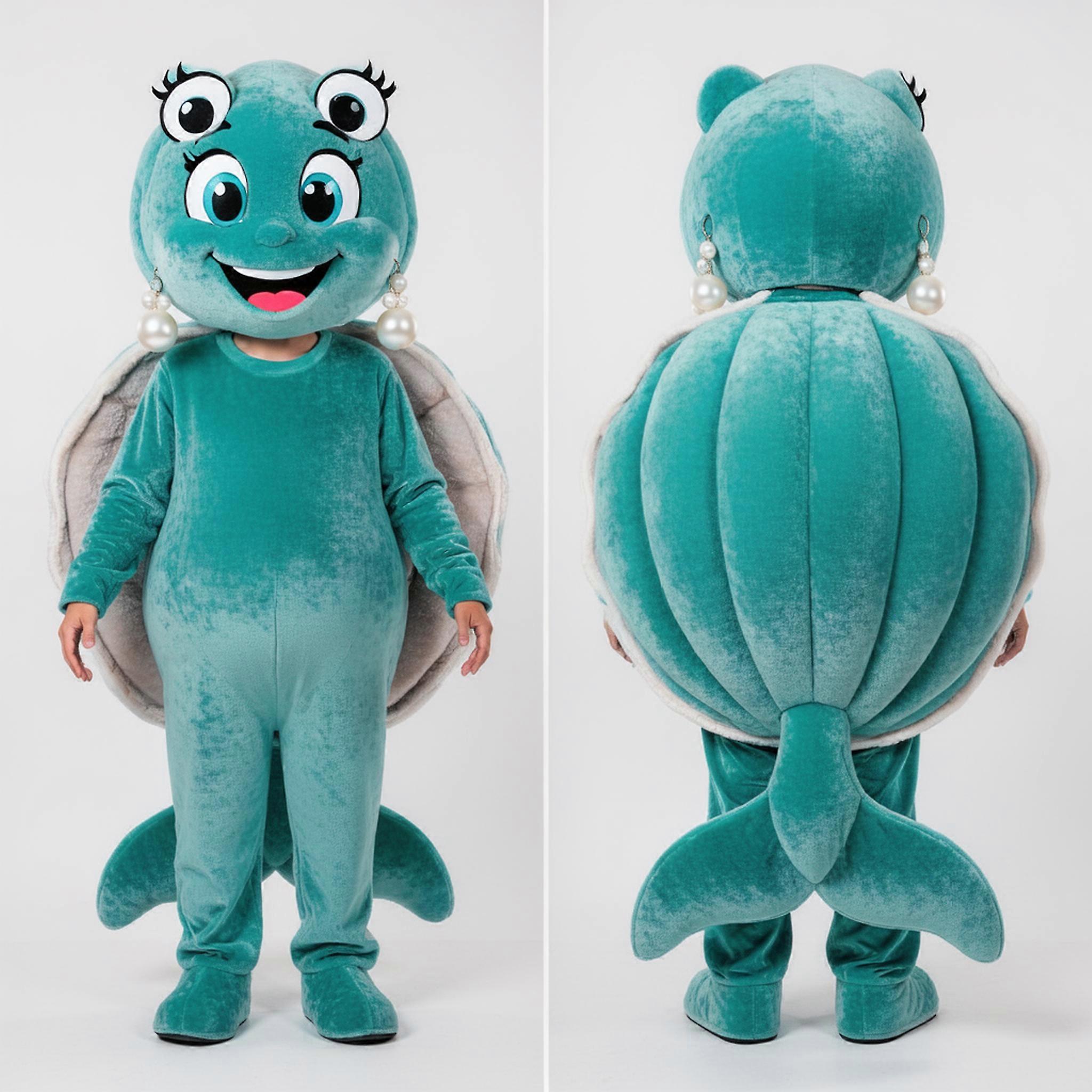 MASTICOT Teal Velvety Oyster Mascot