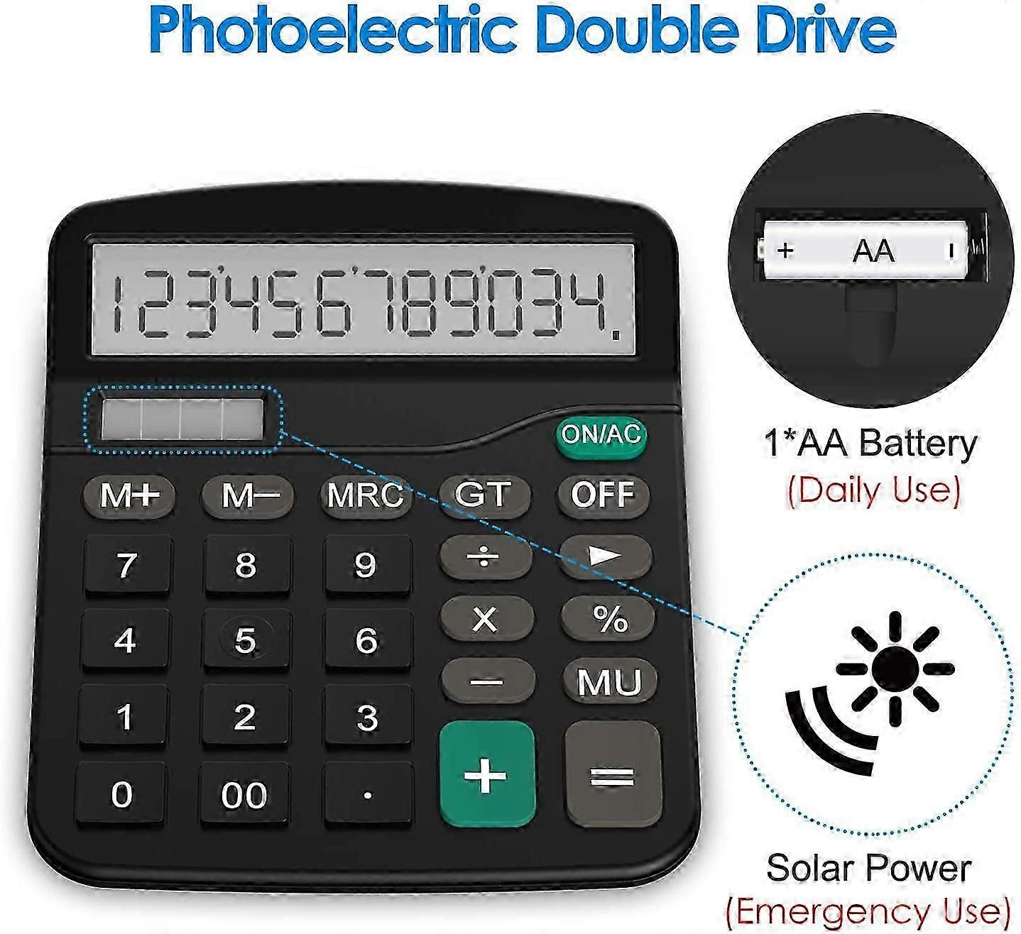 Calculator, Standard Function Desktop Calculator, Black 26-27