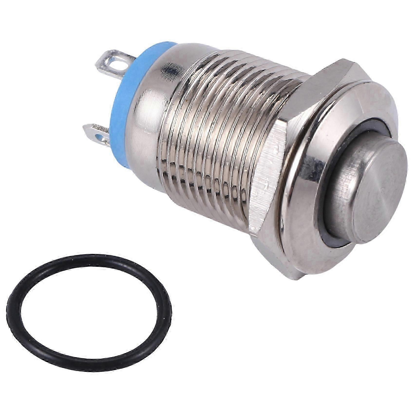 3v Push Button Switch Doorbell Button Blue Led 12 Mm Silver