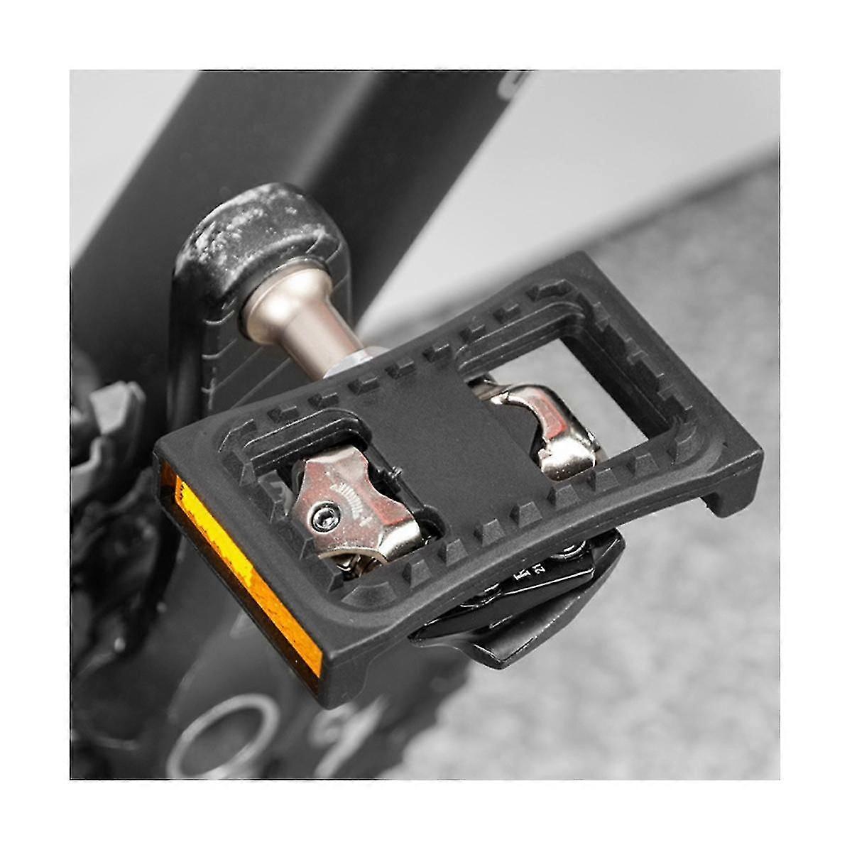 Bicycle Pedal Mountain Lock Conversion Pad Nylon Reflector Flat Adapter Self Locking Pedal Flat Pe