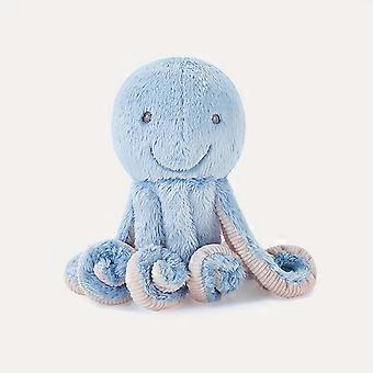 Blue Octopus Plush Toy, Soft Fluffy Stuffed Animal with Cute Smile, Holiday Decor and Christmas Gift, 1 pc