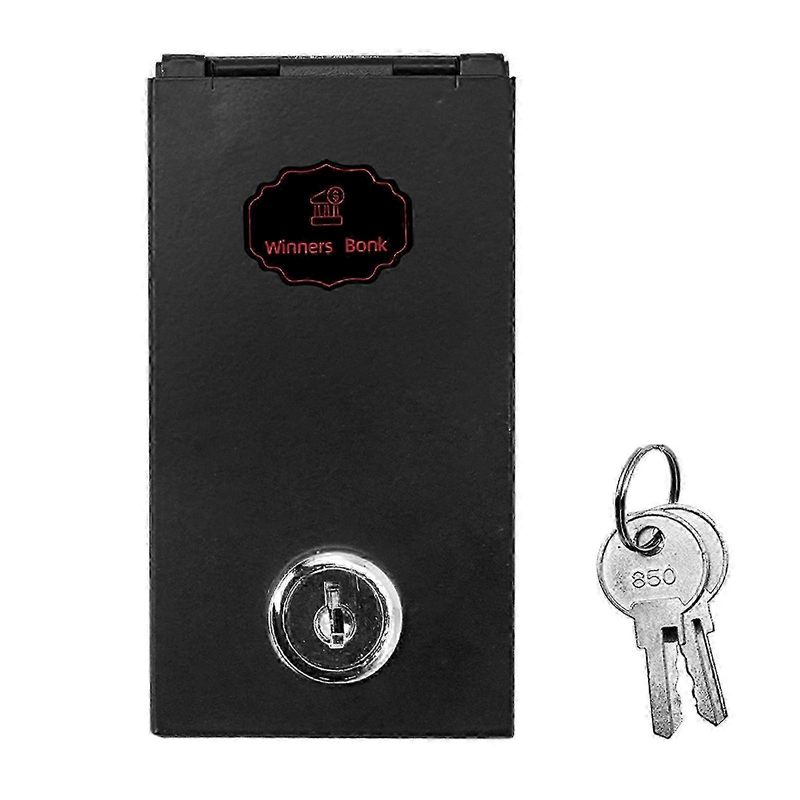 Compact Key Locked Metal Cash Safe