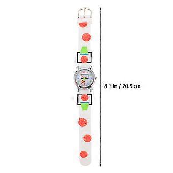 Cartoon Kids Watch Basketball Pattern Wristwatch for Child 2Pcs Durable Plastic