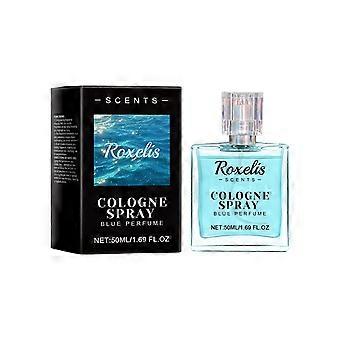 2pcs Cologne Blue Perfume, Natural Fresh Light Scent, Charming Amber Long Lasting Elegant Fragrance, Couple Dating Perfume
