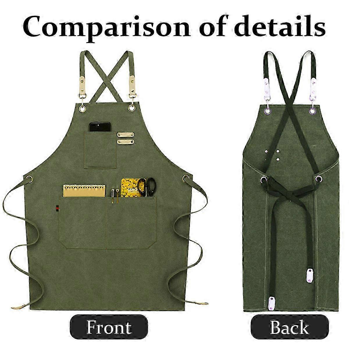 Cotton Canvas Cross Back Apron