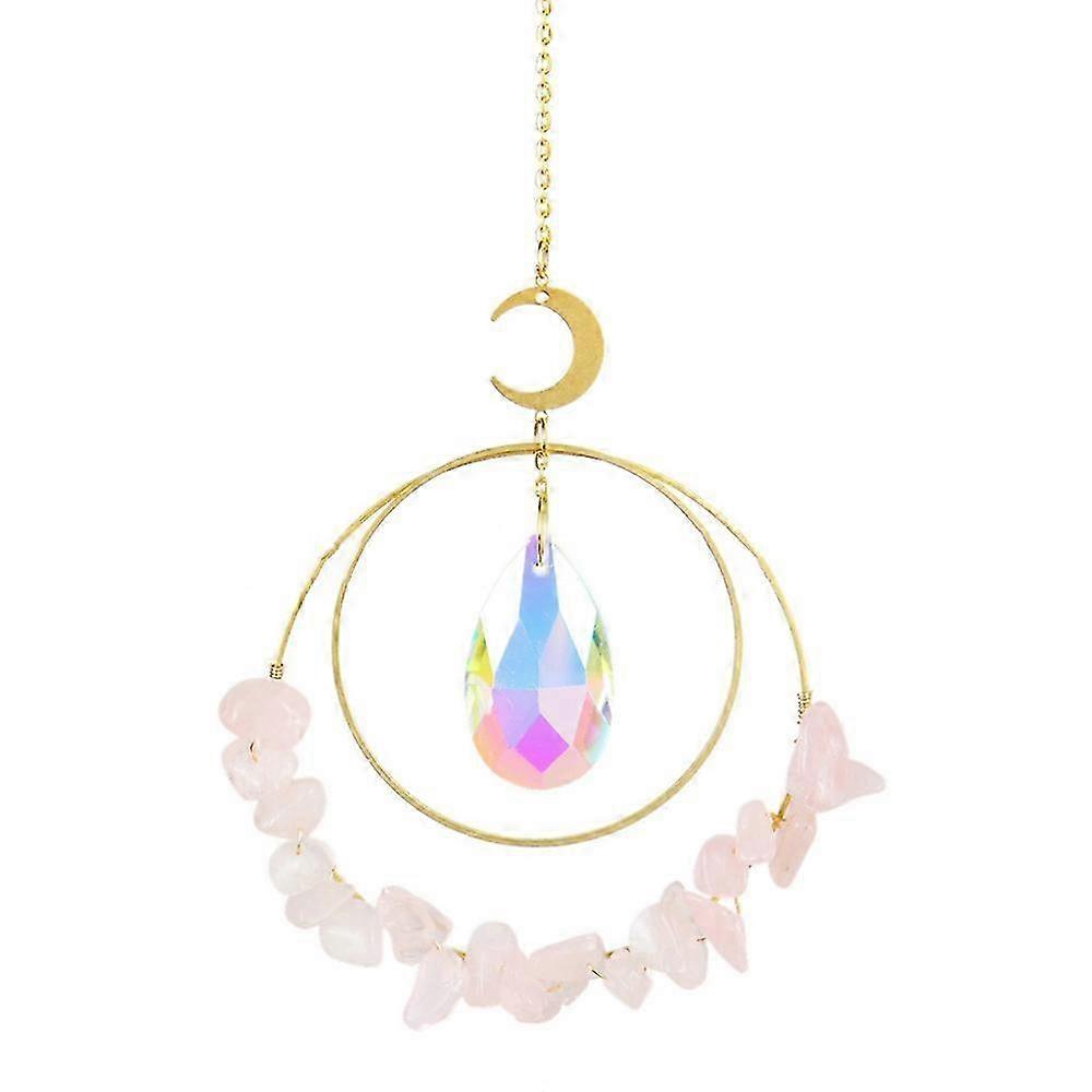 Moon-Shaped Rose Quartz Catcher