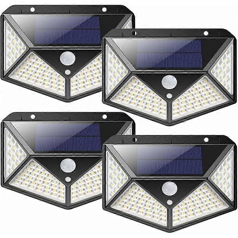 Solar Outdoor Lights, 100-LED Motion-Sensing, Three-Mode, Sensitive Detection