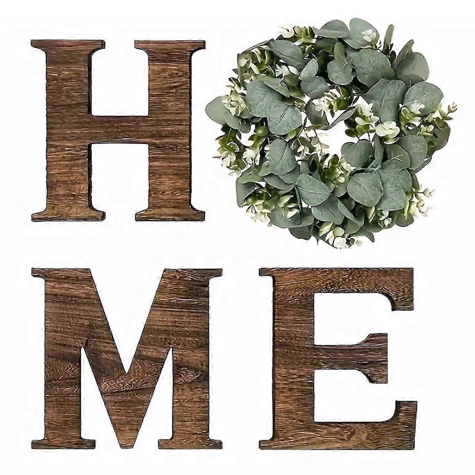 H M E O Wooden Wall Letters