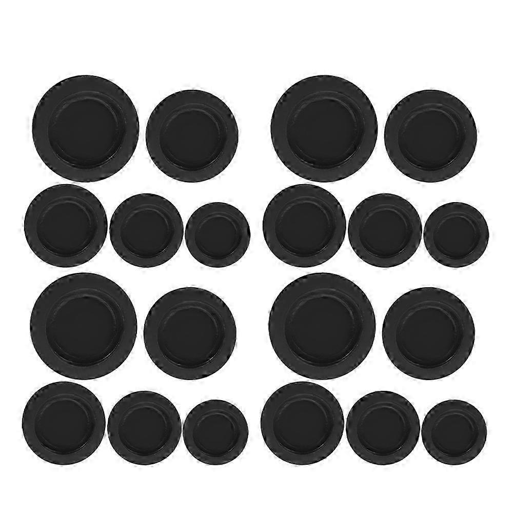 35Pcs Black Rubber Closure Plugs