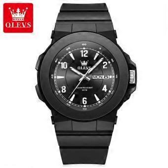 OLEVS 5681    Classic Waterproof Student  Young Calendar Watch Rubber Strap Sports Luxury  Quartz Watch for Man