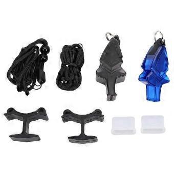 2PCS Sports Whistle Set Loud Crisp Sound with 2 Silicone Mouth Grips and 2 Lanyards for Referees and Coaches-WHBYV