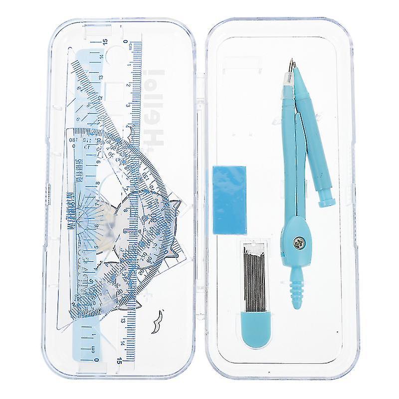 16.5X7cm Random Color Rulers 1 Set Student Compass Tool Math Geometry Drawing Tool School Drawing Co