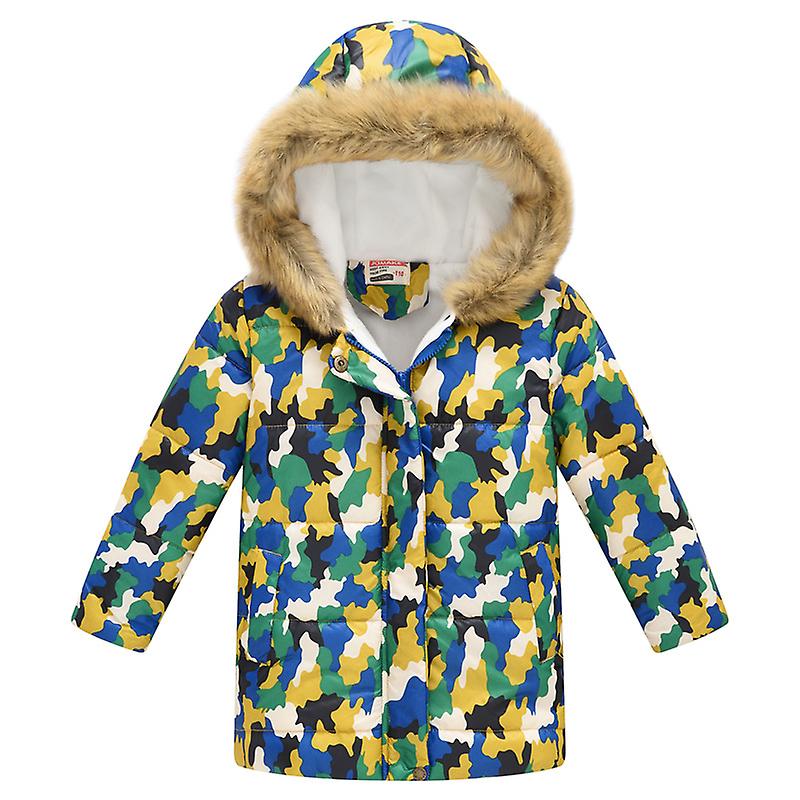 Barn Flickor Vinterpäls Huva Parka Kappa Vadderad Varm Dunjacka Utkläder