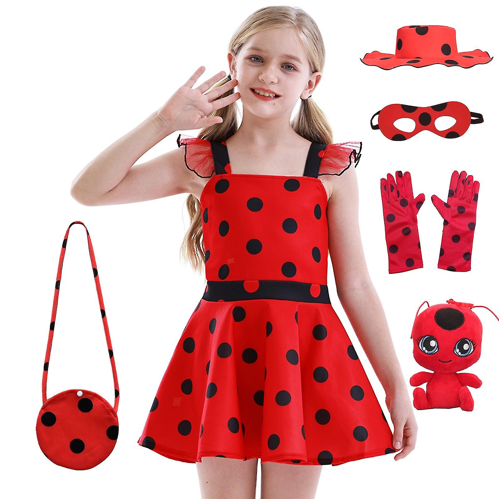 2022 Πρωτοχρονιά Χριστουγεννιάτικο Πάρτι Φόρεμα Cosplay Αποκριάτικο Κοστούμι Κοριτσάκι Red Bug Φορέματα Ευχαριστιών Κοστούμι Καρναβάλι Κοστούμια