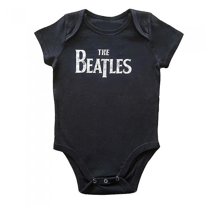 The Beatles Baby Drop T Logo Babygrow