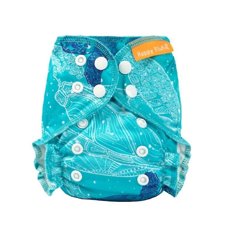 P Newborn Tiny Cotton Cloth Diaper Double Gussets Waterproof