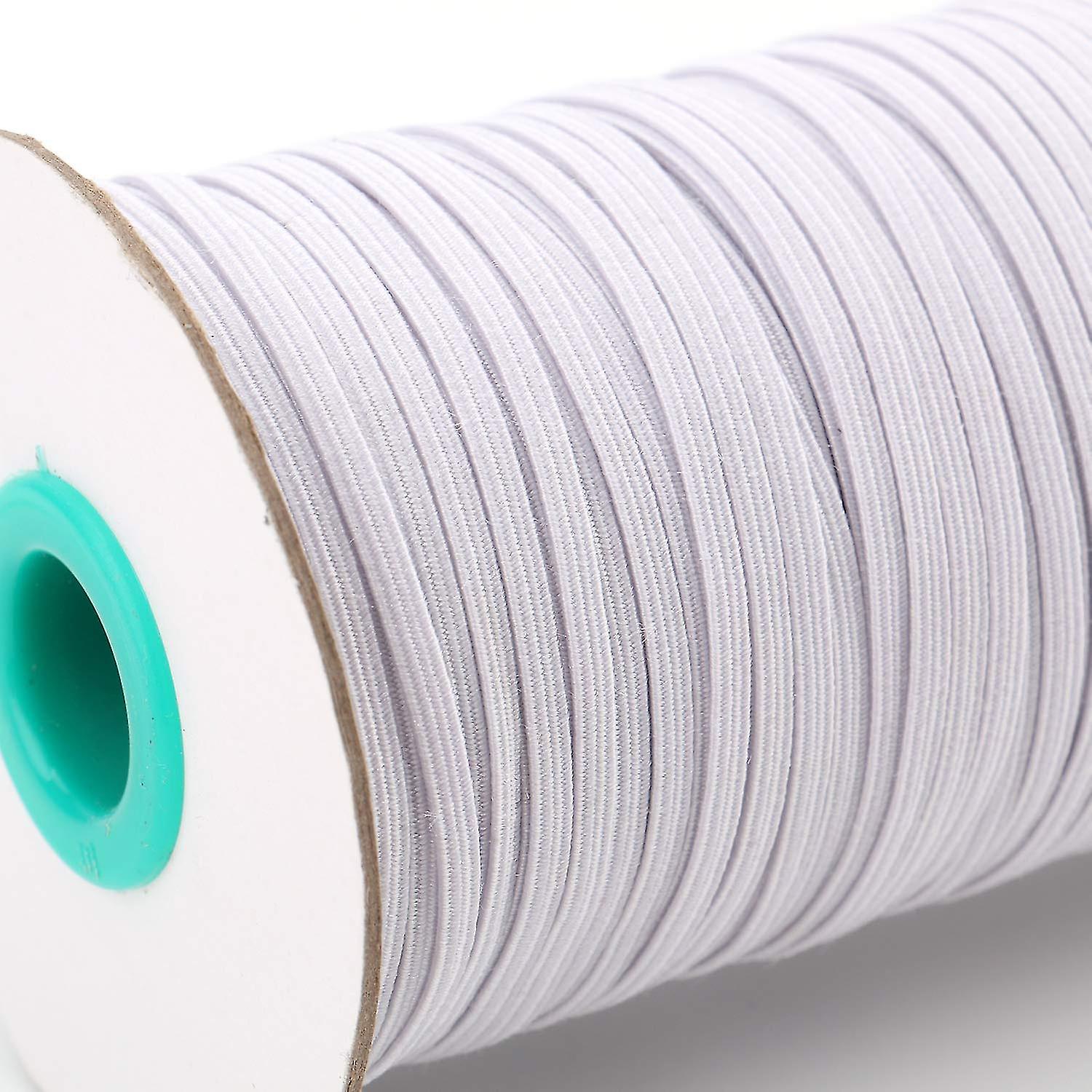 2 Pack 100 Yards Elastic Cord, 3mm Wide Elastic Round Handmade Diy String