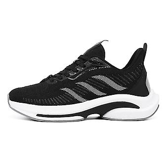 Black Mens Running Casual Shoes Lace Up Breathable Jogging Non-Slip Trainers