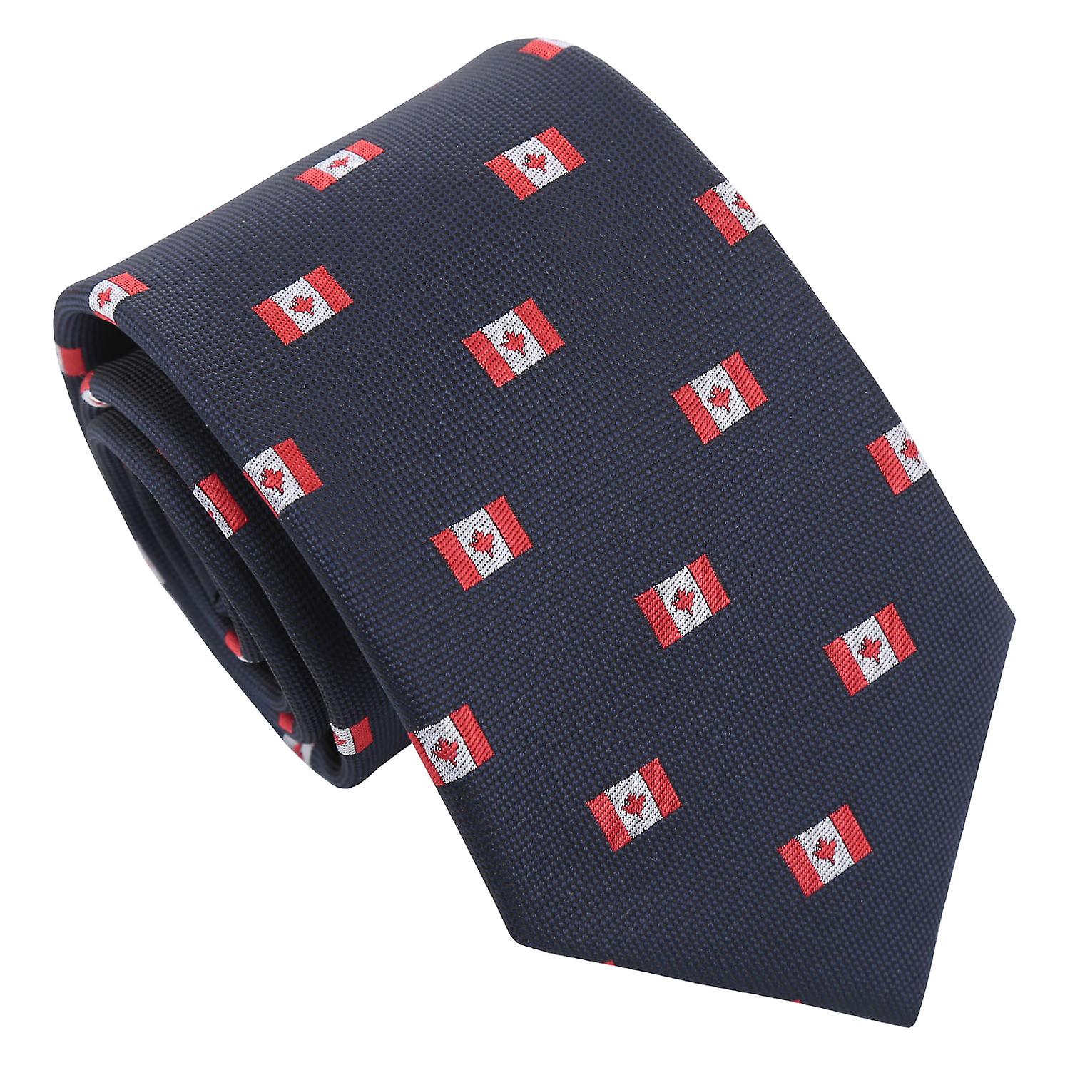 Navy Blue Canadian Flag Tie