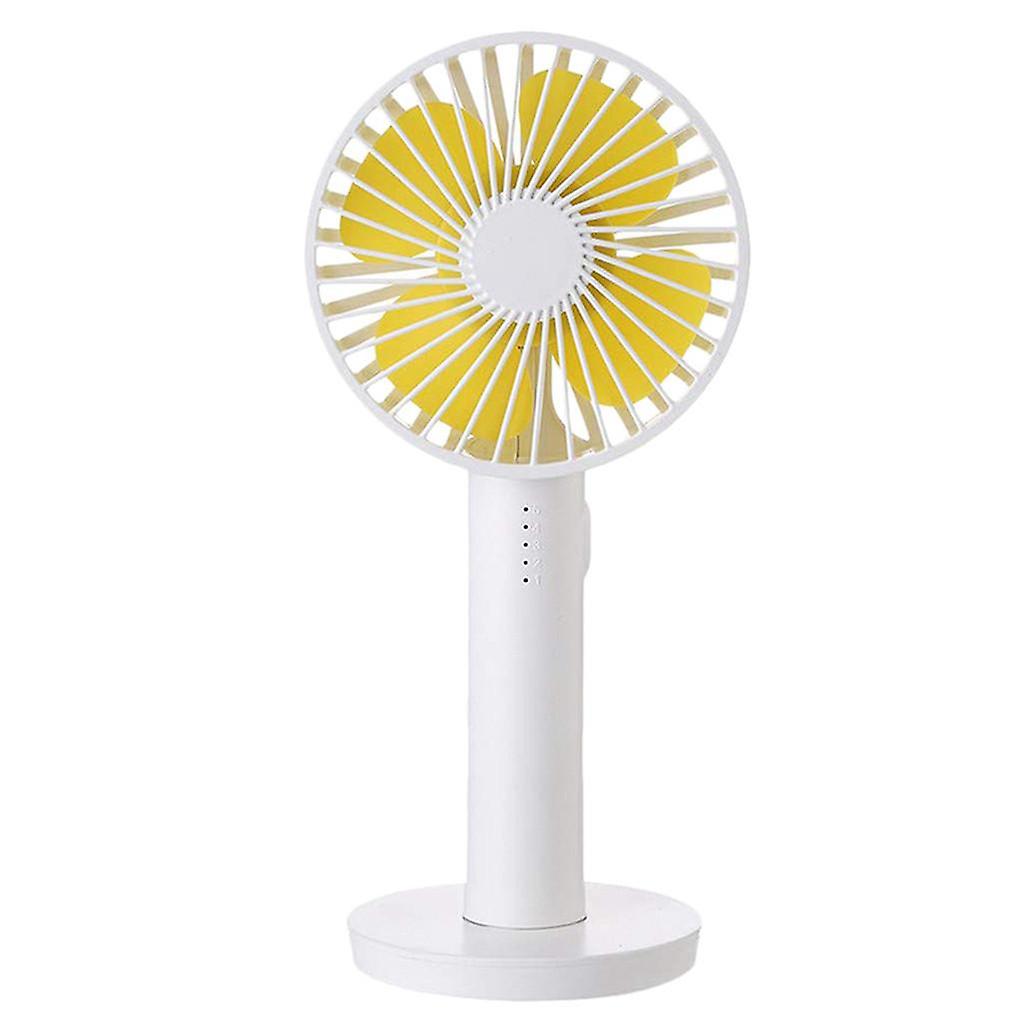 Small fan mini USB rechargeable student portable small portable White