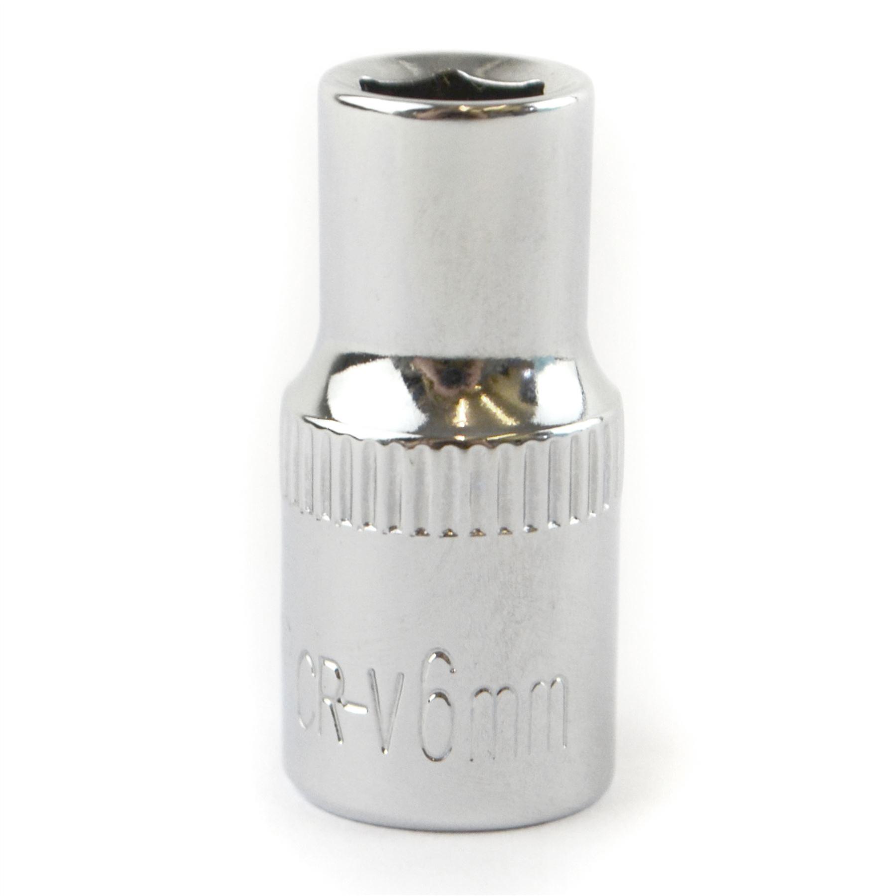 6mm 1/4" Drive Shallow Metric Socket Single Hex / 6 sided Bergen