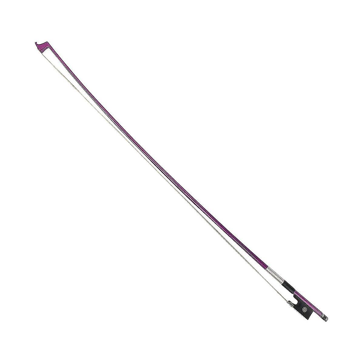 Violin Bow, 4/4 Full Size Fiddle Bows Carbon Fiber For Professional Player Beginner (pink)