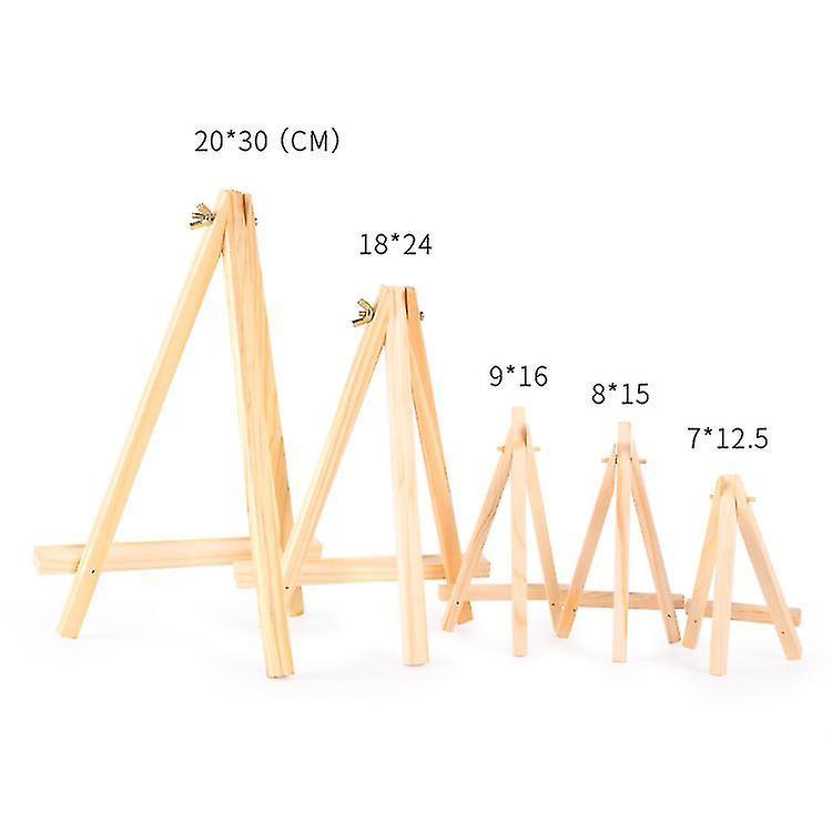 5pcs Triangular Wooden Small Easel Desktop Display Folding Small Easel Mobile Phone Photo Frame Brac