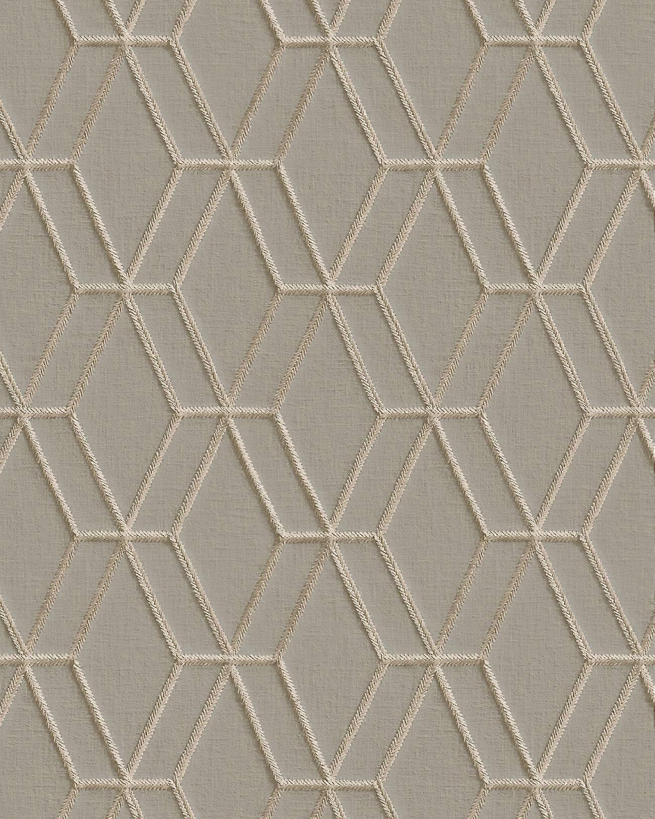 Papier peint à motifs graphiques Profhome DE120064-DI papier peint intissé gaufré à chaud gaufré avec un motif de losanges brillant gris argent 5,33 m