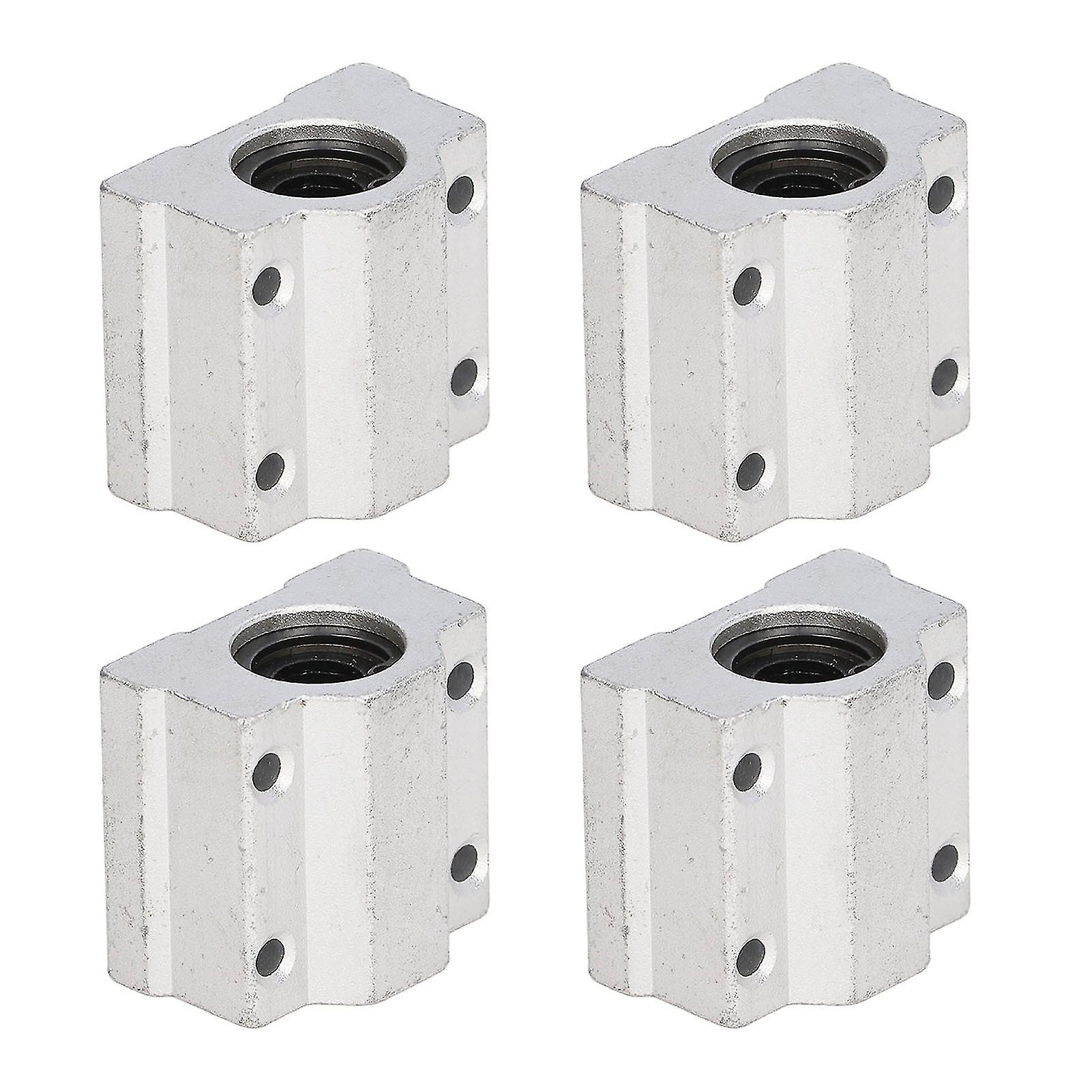 8mm Bore 4PCS SCS8UU Linear Ball Bearing Slide Block Aluminum Alloy CNC Machine Slide Unit