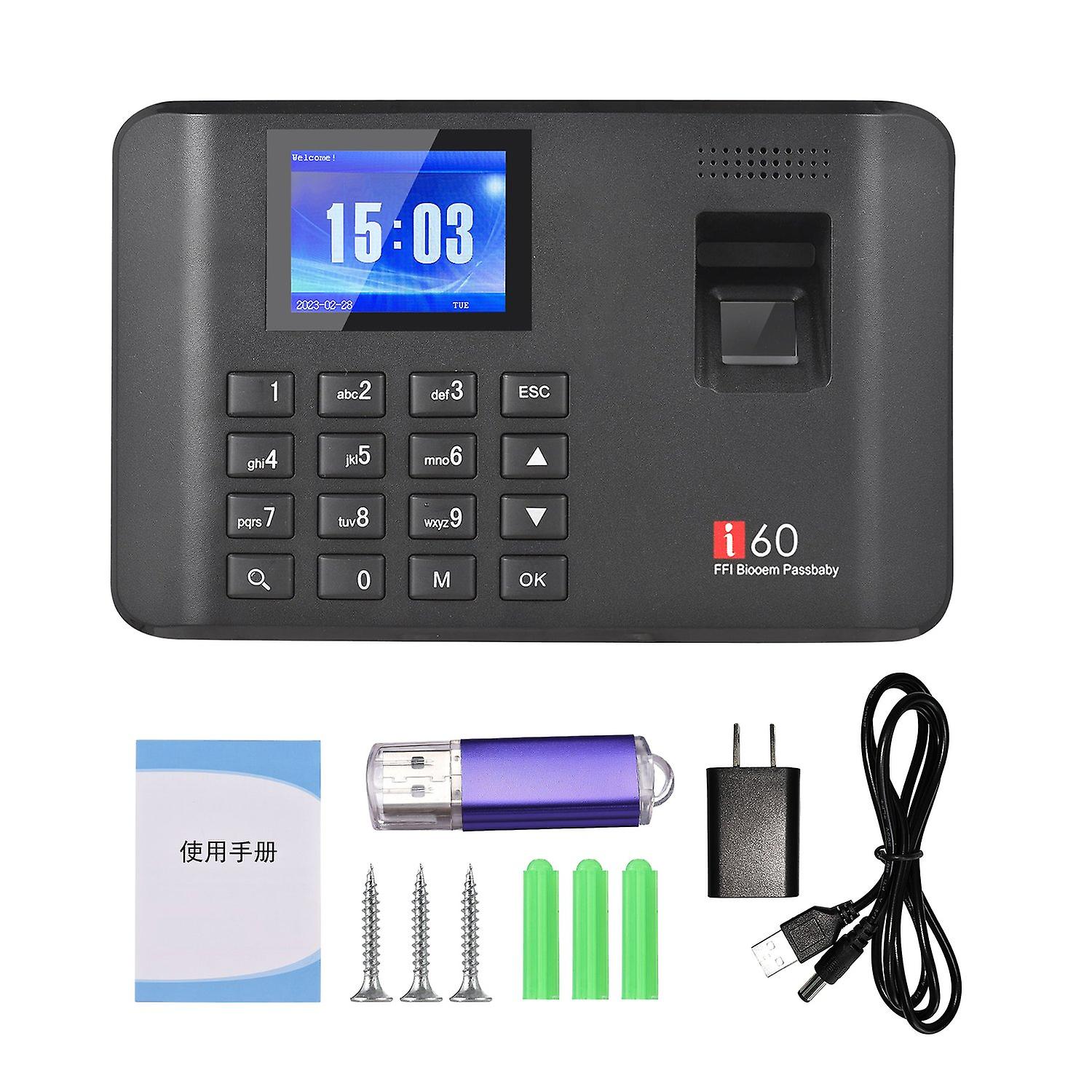 Intelligent Biometric Fingerprint Password Attendance Machine Time ...