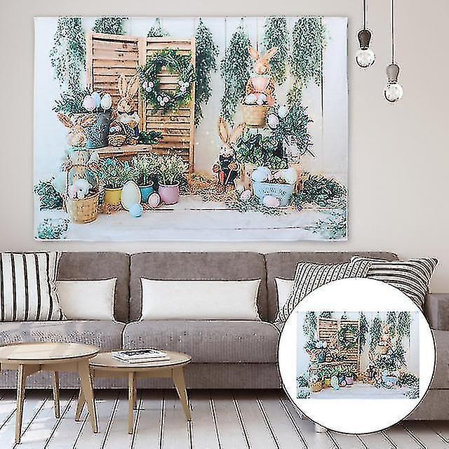 カメラアクセサリーセットバニーエッグ花シーン背景写真背景イースターパーティーデコレーション