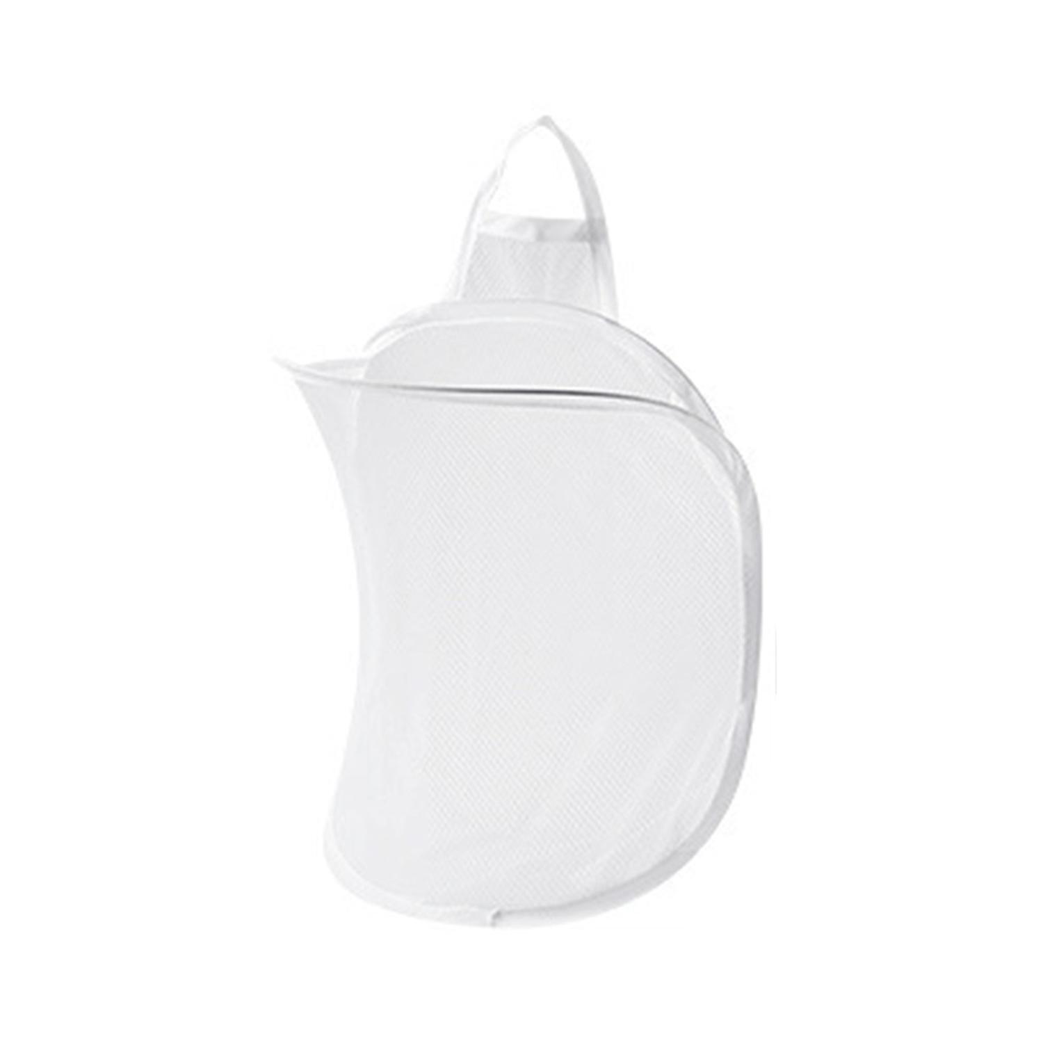 Household Folding Mesh Bathroom Polyester Hanging Laundry Basket Bag