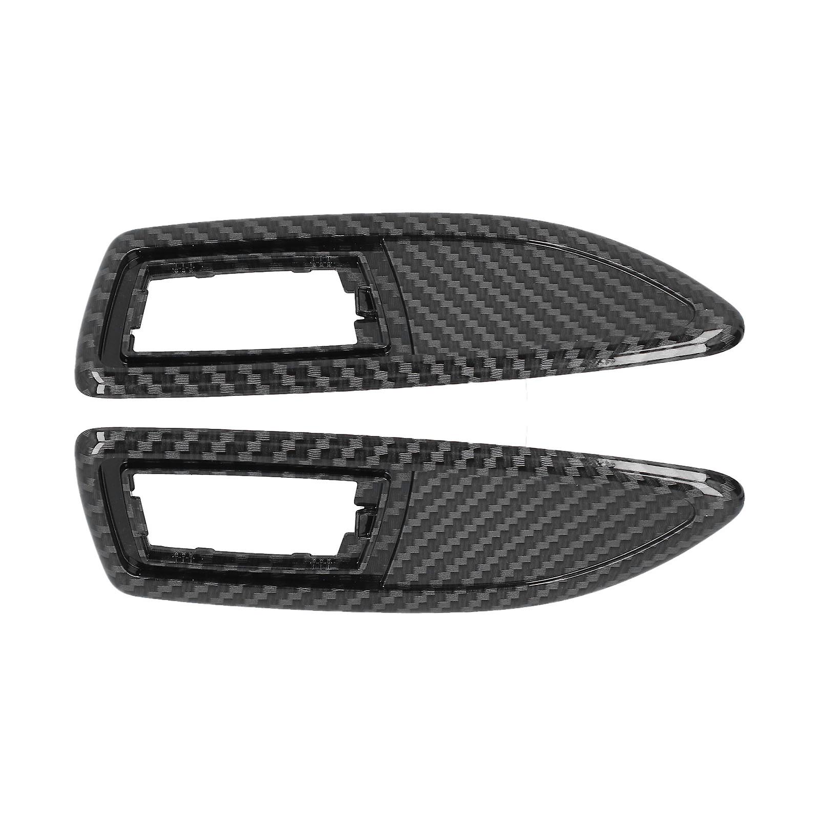 2Pcs Side Indicator Frames Replacement Accessories For Opel Corsa D 2006-2014 Carbon Fiber Style