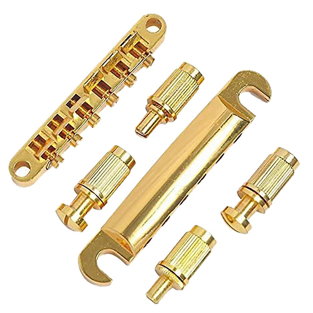Electric Guitar Tailpiece Set Bridge and Tailpiece Set Replacement Parts Bridge for Electric Guitar