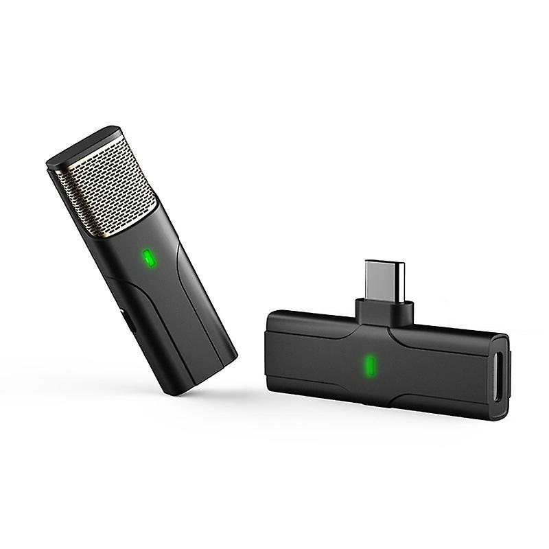 Collar Wireless Microphone, Specification: Type-C / USB-C (Black) Type-C / USB-C (Black)