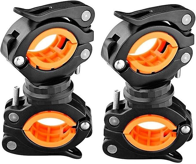 [2 Pack] Flashlight Holder, Mount Bicycle Mounting Bracket Flashlight Holder Torch Clip 360º Rotation