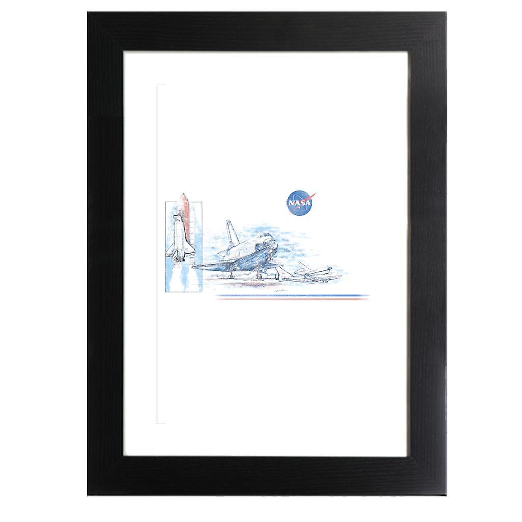 NASA Liftoff From Space Centre Framed Print